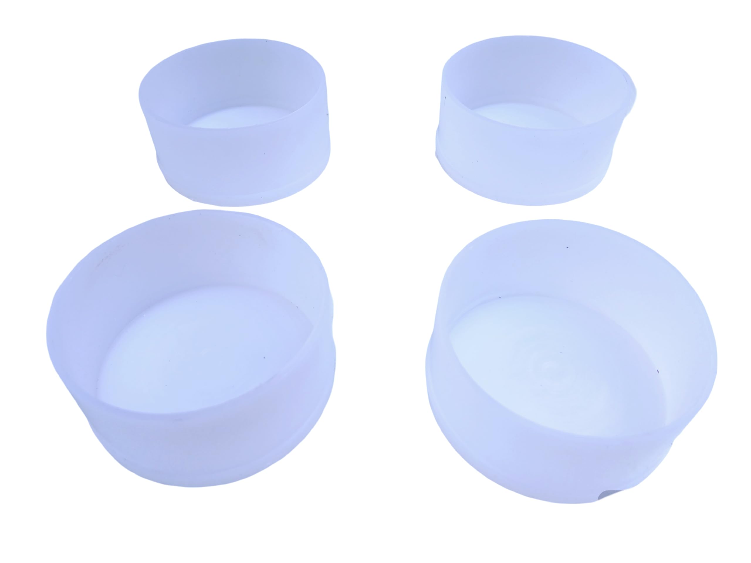 Plastic Round Steel Bed & Dining Table Leg End Cap/Buffer Pad – 7.5 cm (White) | Set of 4 | Anti-Scratch Floor Protector & Base Support for Steel Furniture-image-31
