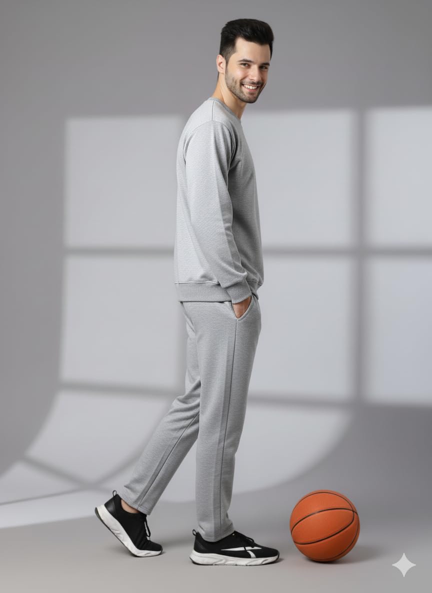 Mack Jonney Solid Track Suit for men | Co-ord Set | Warm Fleece Tracksuit Set | Full Sleeve Sweatshirt-M4988 1
