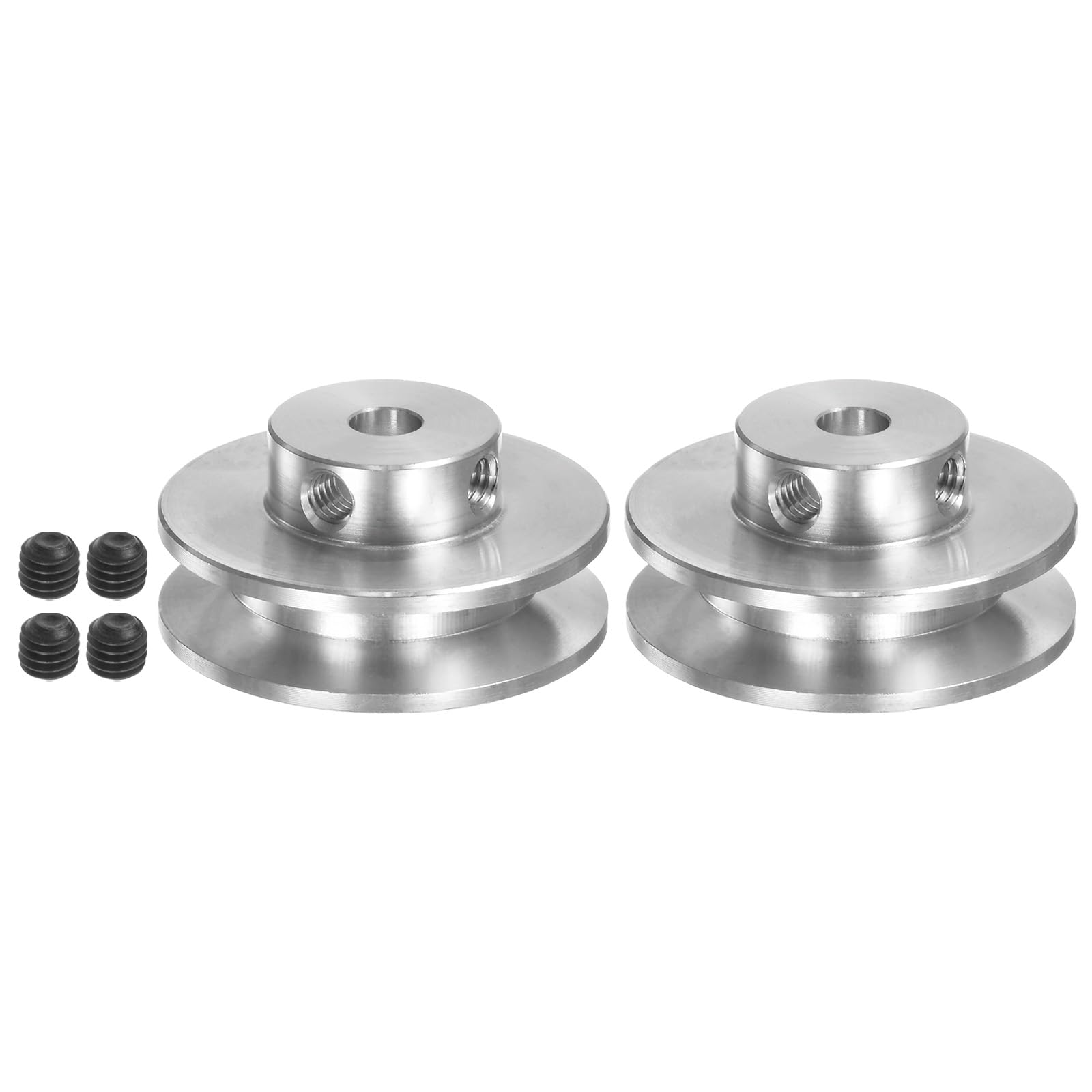 Sourcing Map Puleggia A V In Alluminio Foro 8mm Per Cinghie Tonde 3-5mm, Ideale Per Motori Di Trapani E Fresatrici Fai-da-te - 2