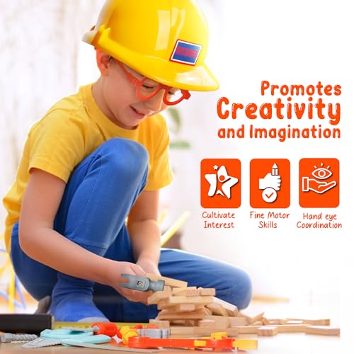 image for Cosmic Chameleon Construction Toys - 13Pc Pretend Play Set with Kids C