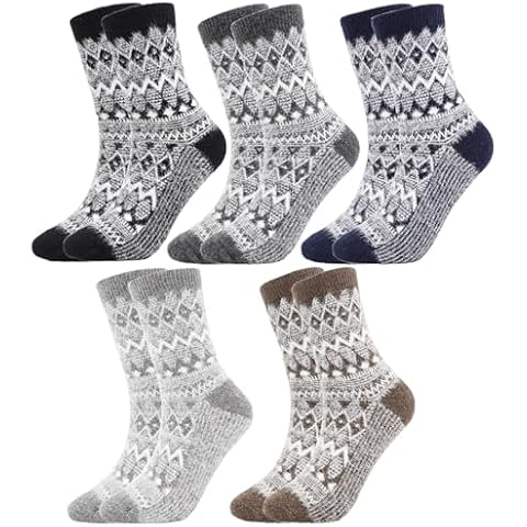 Coolwife Winter Thermal Boot Crew Socks Cover