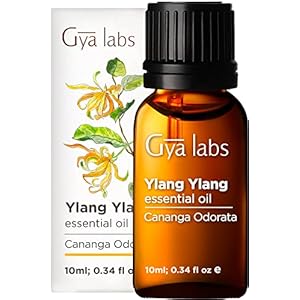 Gya Labs Ylang Ylang Essential Oil for Skin Care, Stress Relief and Hair Growth – Floral and Sweet Perfume to Uplift…