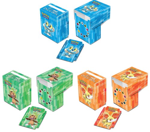 Ultra-Pro Blue Froakie Red Fennekin & Green Chespin XY Pokemon Deck Boxes, Set of 3