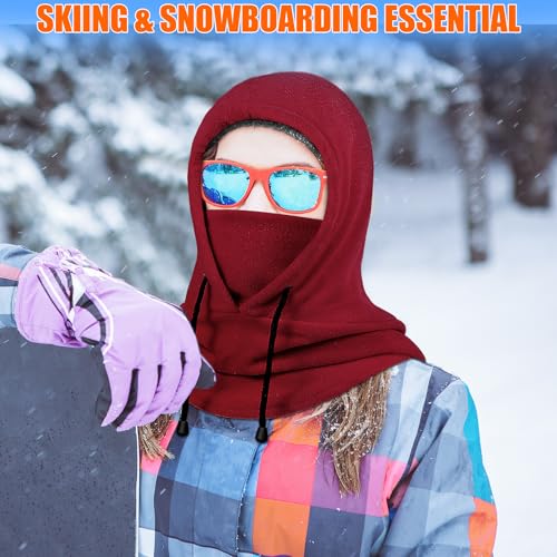 Image of Winter Balaclava Ski Mask: Warm Fleece Hood Hats Face Cover