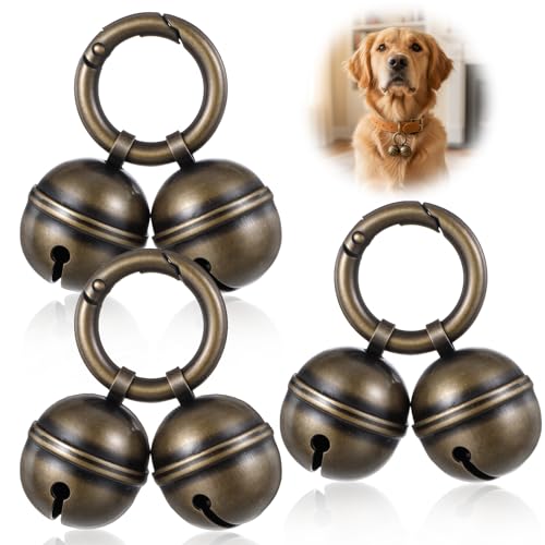 3 Sets Hundeglocke Sehr Laut Katzen Glocken für Hundehalsband Glöckchen Katzenglocke Haustier Tracking Glöckchen Halsband Anhänger Glocken...