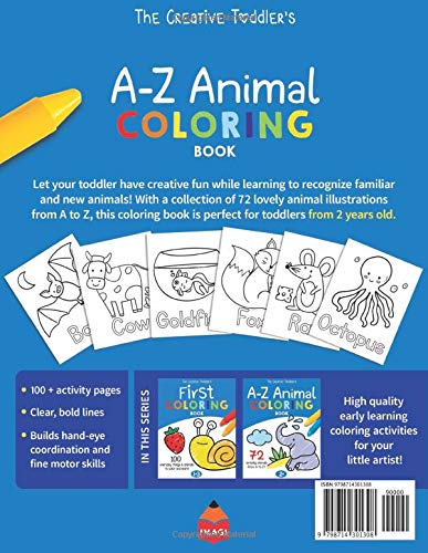 The Creative Toddler's A-Z Animal Coloring Book: 72 Amazing Animals from A to Z | Preschool Activity Book For Toddlers and Kids ages 1-3, 2-4 (US Edition) - Image 2