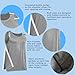 ovand Unisex Shoulder Snap-Access Tank Tops Post Surgery Shirts Tear Away Chemo Shirt Clothes After Rotator Cuff Surgery (US, Alpha, Large, Regular, Regular, Gray)