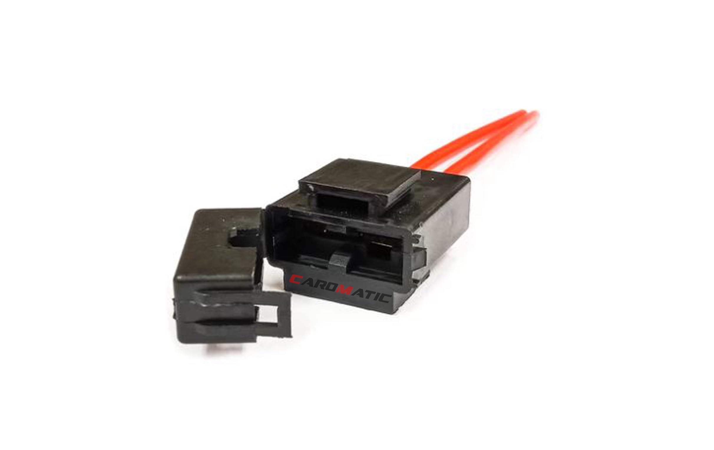 Universal Automotive Blade Fuse Holder with Wire, Set of 2, Premium Heavy Duty - for Cars & Bikes