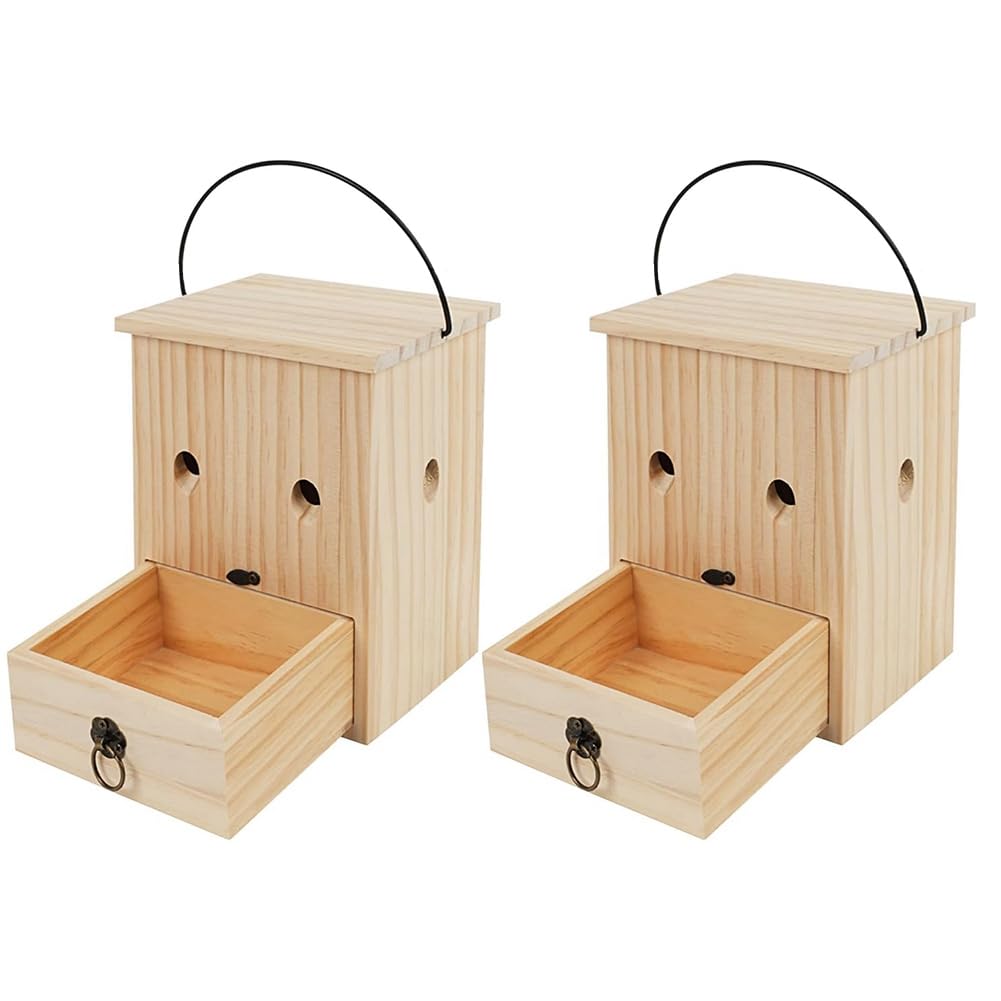 Jnchdghwa Log Color Eco-Friendly Wooden Wasp Trap For Outdoor Use-, Weather- Carpenter Bee Traps For Outside