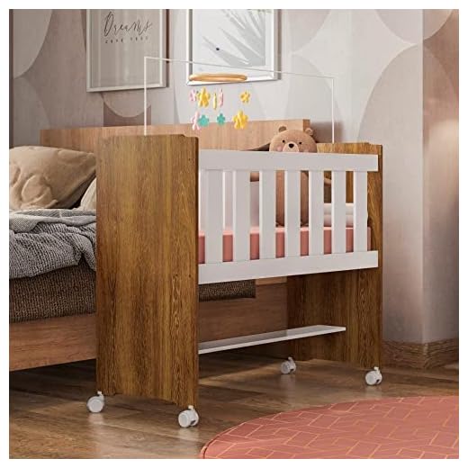 Mini Berço 100% MDF com Colchão Yescasa Branco/Ypê