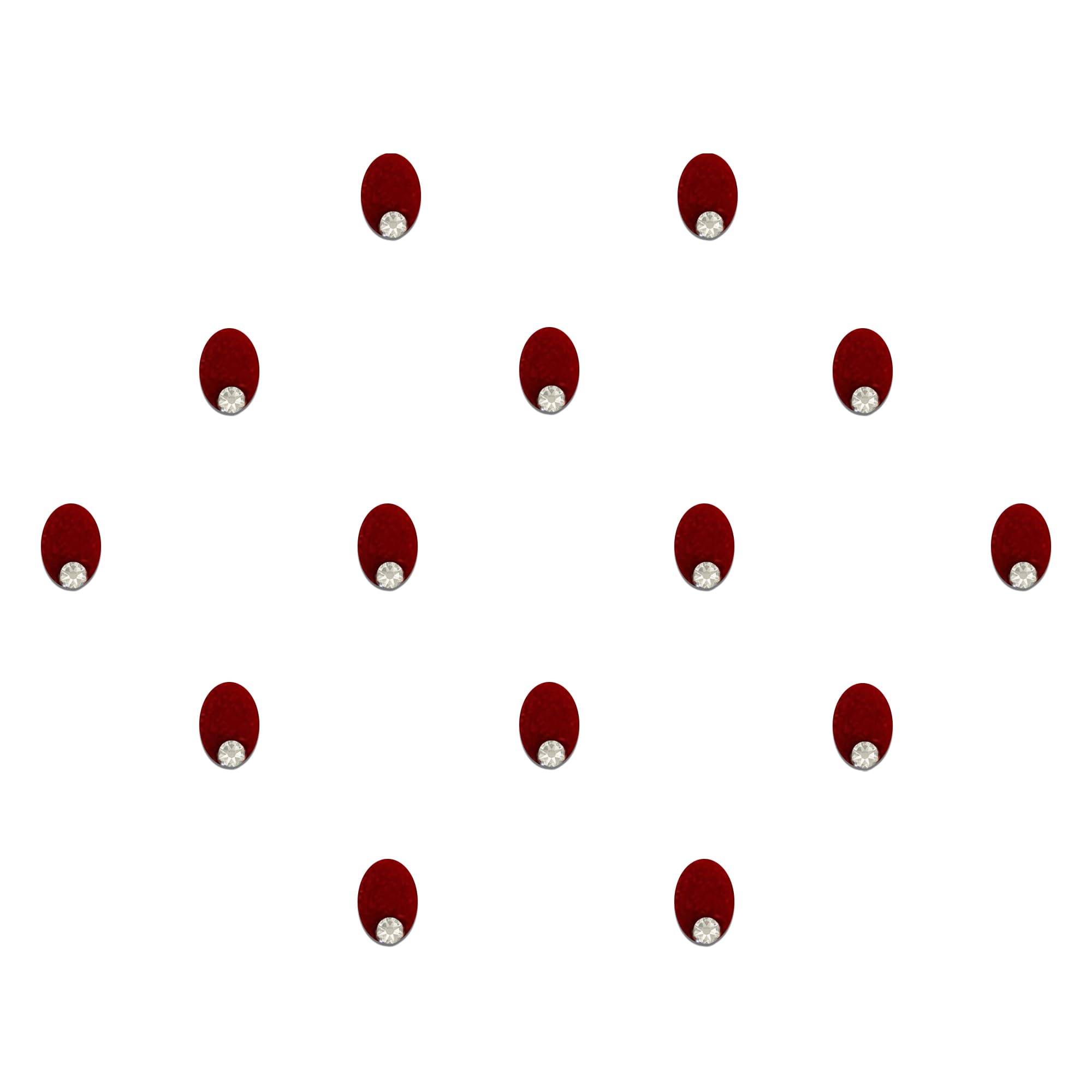 Comet Busters Maroon Oval Bindi With Stone (6mm) (BV1444)-image-5