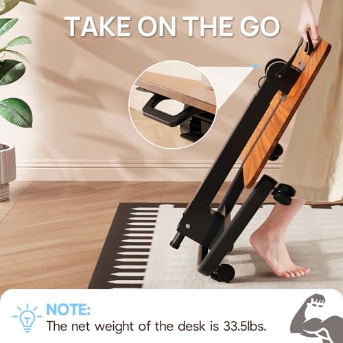 Jylh Joyseeker Foldable Mobile Standing Desk, Height Adjustable And Tilt Rolling Sit Stand Desk, 90° Tiltable Portable Laptop Desk Workstation On Wheels For Home Office thumb #7