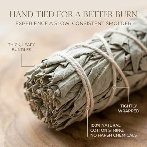 (Pack of 3)-New Age Smudges & Herbs -Premium California White Sage Incense 4 Inches Long. Home Cleansing Incense,Fragrance,Meditation,Smudging Rituals.California Smudge Sticks Rituals -4 Inch