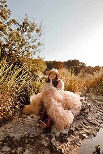 Image of BATHGOWN Sexy Illusion Long Lingerie Tulle Robe Nightgown Bathrobe Sleepwear Bridal Robe Wedding Scarf