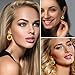 11 Pairs Trendy Gold Knot Earrings for Women Chunky Statement Long Link Drop Dangle Earrings Fashion Lightweight Hypoallergenic Jewelry Set (Gold)