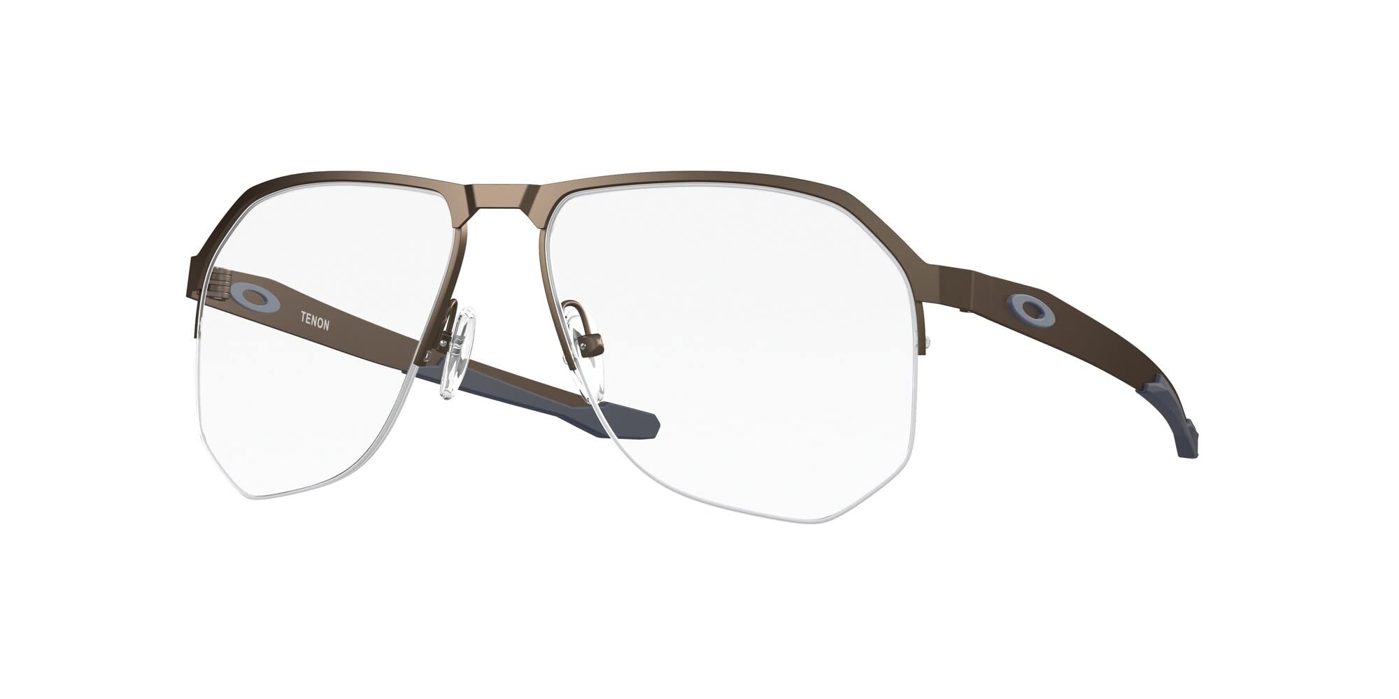 Oakley Men's Ox5147 Tenon Aviator Prescription Eyeglass Frames, Satin Pewter/Demo Lens, 53 mm