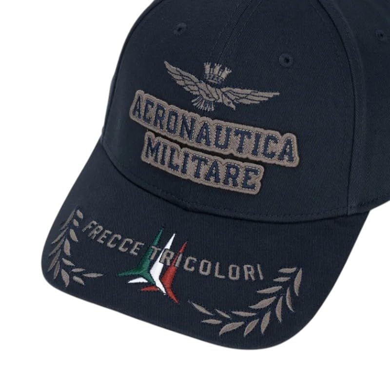 Aeronautica Militare Cappello Uomo HA1104 08184 Cappellino Baseball Blu Navy Frecce Tricolori