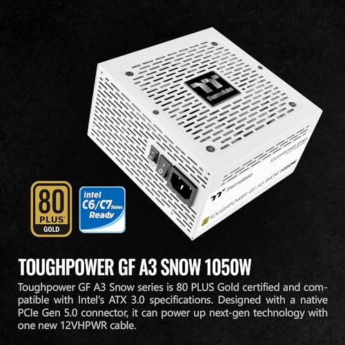 Image of Tower 300 Snow Micro-ATX Case & 1050W 80+ Gold Full Modular ATX 3.0 Power Supply Bundle