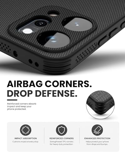Image of Kapa MatrixWoven Grip Back Cover for Oppo Reno 14 Pro 5G | Woven Fabric & Leather Hybrid Camera Protection, Shockproof Slim Bumper Case (Matte Black)