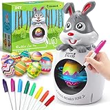 Hinshark Easter Gifts for Kids, Easter Egg Decorating Kit, DIY Egg Coloring Spinner with 8 Colorful