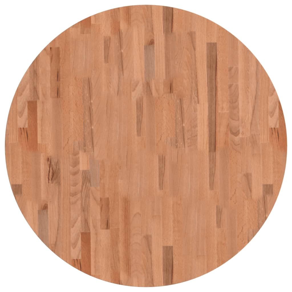 vidaXL Table Top Ø90x2.5 cm Round Solid Wood Beech — image 1
