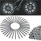 Lynlon 36 Stück Speichenreflektoren Fahrrad, StVZO zugelassen,360° Hohe Sichtbarkeit, Reflektoren Fahrrad Speichen für die dunklen oder schlechten Lichtverhältnisse, Fahrrad Reflektoren (80 * 5mm)