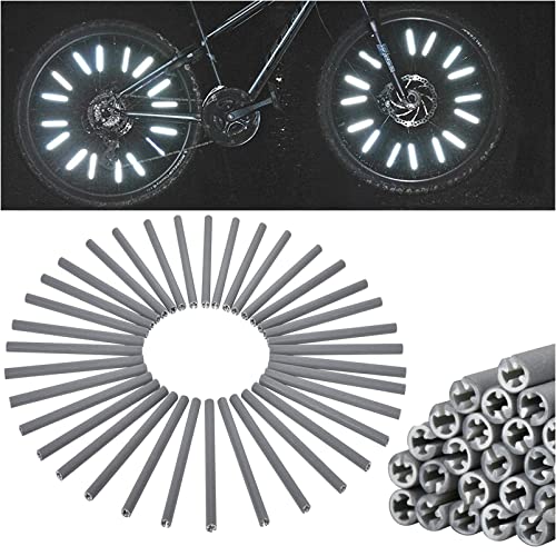 Lynlon 36 Stück Speichenreflektoren Fahrrad, StVZO zugelassen,360° Hohe Sichtbarkeit, Reflektoren Fahrrad Speichen für die dunklen oder schlechten Lichtverhältnisse, Fahrrad Reflektoren (80 * 5mm) Cover