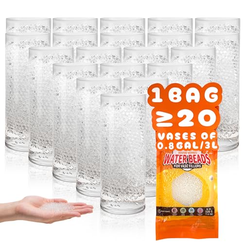 ANZON MORIES Clear Water Beads 3 Size Options (Trail Pack), Gel Bead for Wedding Centerpiece Table Decoration, Vase Fillers, Floating Candles, Christmas Decor Jelly Fill Up to 2 Gal Water