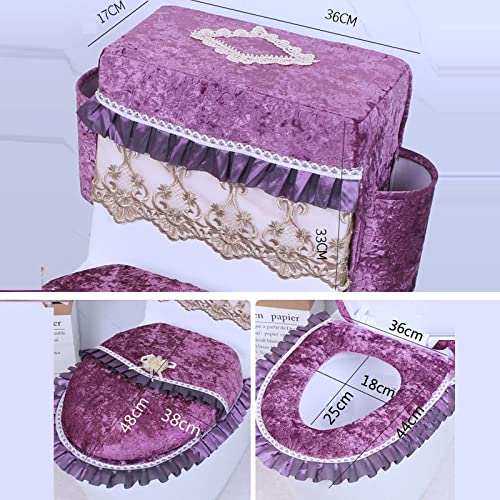 AVCITY Wc Bezug Toilettenkissen-Set Aus Golddiamant-samt, Wasserfestes Toilettensitzkissen Für Den Haushalt WC-Sitzwärmer – Bild 6