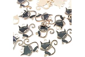48-Piece Black Cat Charms: A Purrfect Addition to Jewelry and Crafts