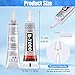 B-7000 Glue Clear for Rhinestone Crafts, Jewelry and Bead Adhesive B7000 Semi Fluid High Viscosity Glues for Clothes Shoes Fabric Cell Phones Screen Repair Metal Stone Nail Art Glass (4x15 ml/0.5 oz)