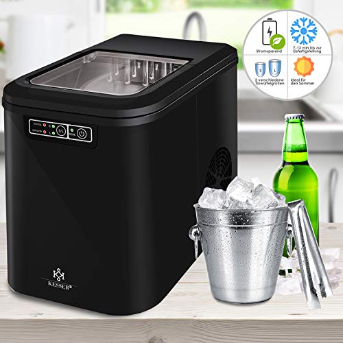 KESSER® Eiswürfelbereiter | Eiswürfelmaschine Edelstahl | Ice Maker | 12 in 24h | Zubereitung in 7 min | 2,2 Liter Wassertank | 2 Eiswürfel-Größen | LED-Display | Selbstreinigungsfunktion mit Zubehör – Bild 3
