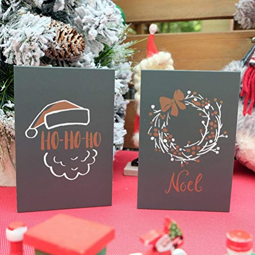 Amosfun Conjunto de 10 peças de cartão de Natal de papelaria e envelopes de papelaria de Natal Cartõ