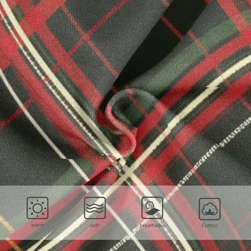 Girls' Cotton Briefs Breathable Underwear for Young Girls Red Black Plaid3