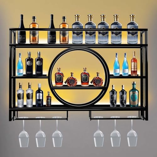 Metal Wine Rack with LED Light