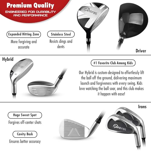 Junior Golf Club Set with Stand Bag – Ages 3-5