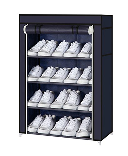 Snyter Prime Shoe 4-5 Layer Utility Racks Cloth Cabinet Rack Organiser (Blue)