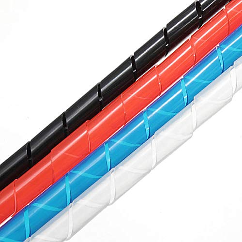 Modulkomponenten 6-60mm 10M Spiraldraht Wrap Rohr Verwalten Sie Kabel F PC Computer Home Kabel (Color : Black)