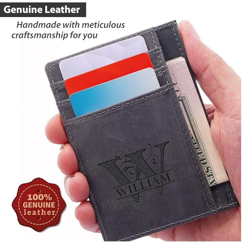 Mens Slim Wallet, Personalized Wallets for Men, Leather Card Holder, Custom Minimalist Credit Card Case, Gifts for Anniversary, Christmas, Fathers Day4