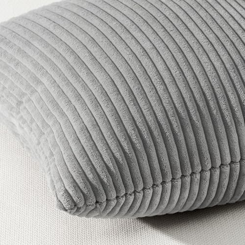 Image of Topfinel Decorative Grey Throw Pillow Covers Cushion Cases, Set of 4 Soft Velvet Modern Double-Sided Designs, Mix and Match for Home Decor, Pillow Inserts Not Included (16x16 inch)