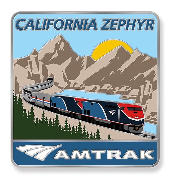 Amtrak California Zephyr Route Collector Edition Enameled Lapel Hat Pin Heritage Livery