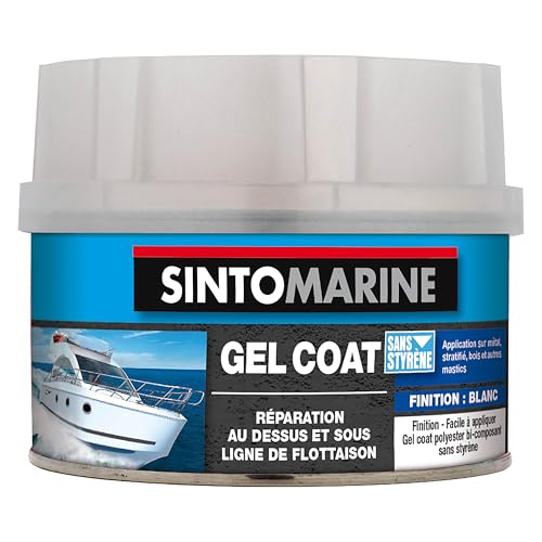 SINTOMARINE - Gel Coat - Répare, Protège les Coques de Bateaux - Sous la Ligne de Flottaison - Barrière Etanche - Résiste à l'Eau de Mer - Sans Styrène -...
