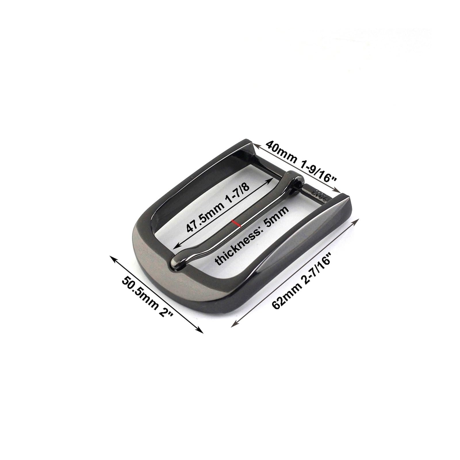 Generico 1 pezzo da 40 mm con fibbia for cintura in metallo, cinturino casual uomo, accessori fai te