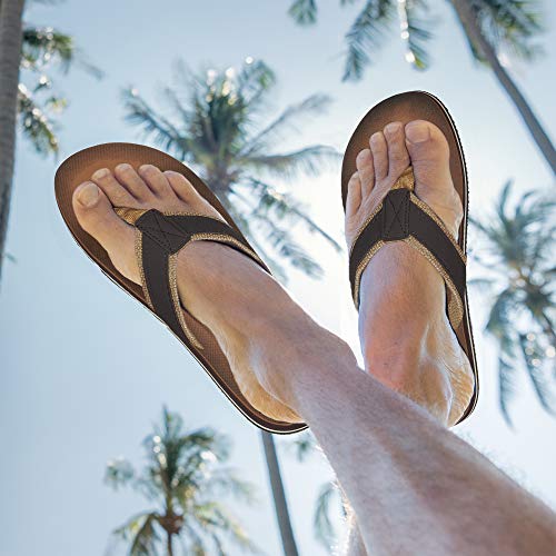 Roxoni Mens Thong Flip Flop Summer Beach/Pool Sandals Rubber Sole4