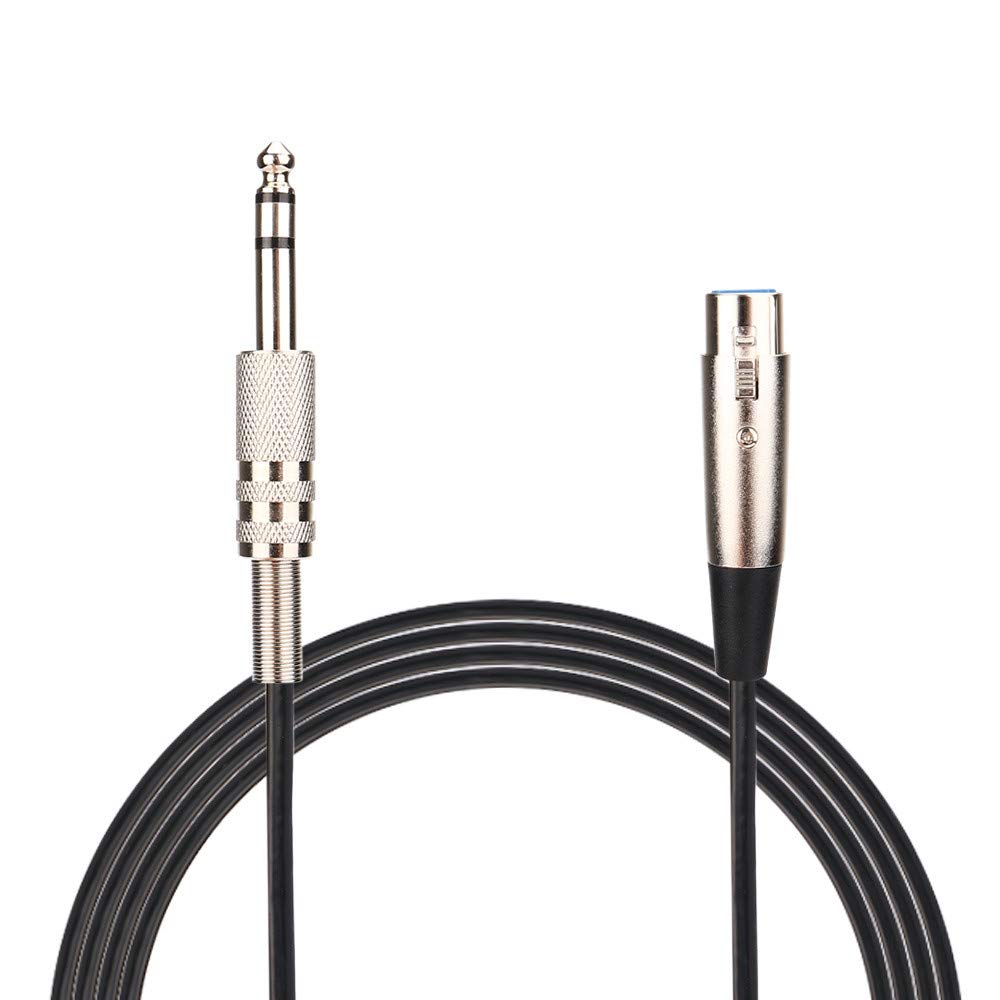 Huangou ❤ Mic Audio Cable ❤XLR 3-Pin Female to 6.35mm Stereo Plug Shielded Microphone Mic Audio Cable Cord,Helpful Accessory for Performing Live Musicians