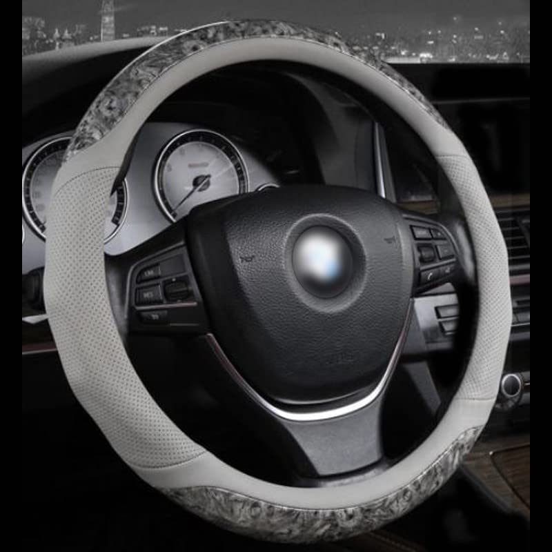 Dratal Microfiber Leather Car Steering Wheel Cover, Universal 15 inch Breathable Anti Slip Auto Steering Wheel Covers DT-02