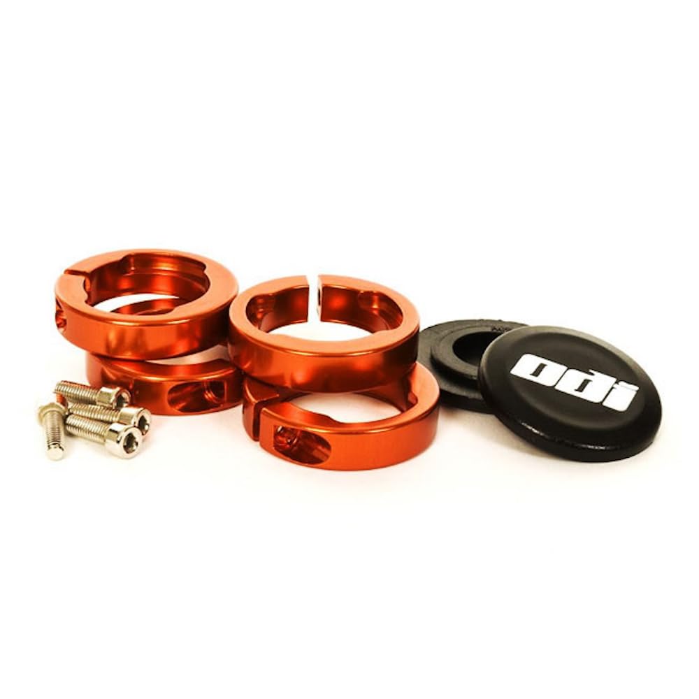 ODI Lock Jaw Clamps (Includes Snap Caps) - Orange