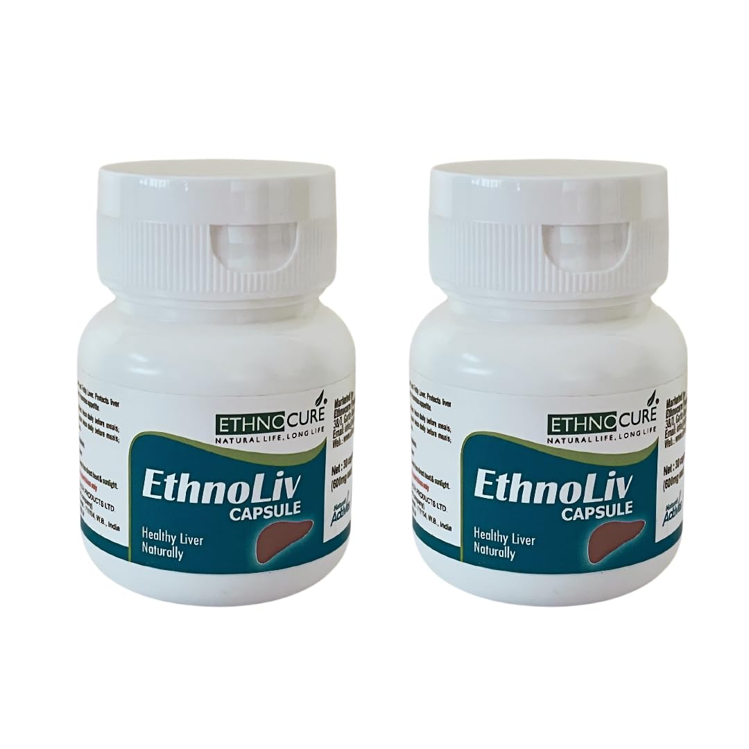 EthnoLiv – Ayurvedic Liver Detox & Metabolism Support Capsules | Fatty Liver Support, Detox & Cleanse | Improves Liver Health, Digestion & Metabolism | Herbal Supplement with Ayurvedic Herbs | 60 Capsules, Pack of 2-image-47