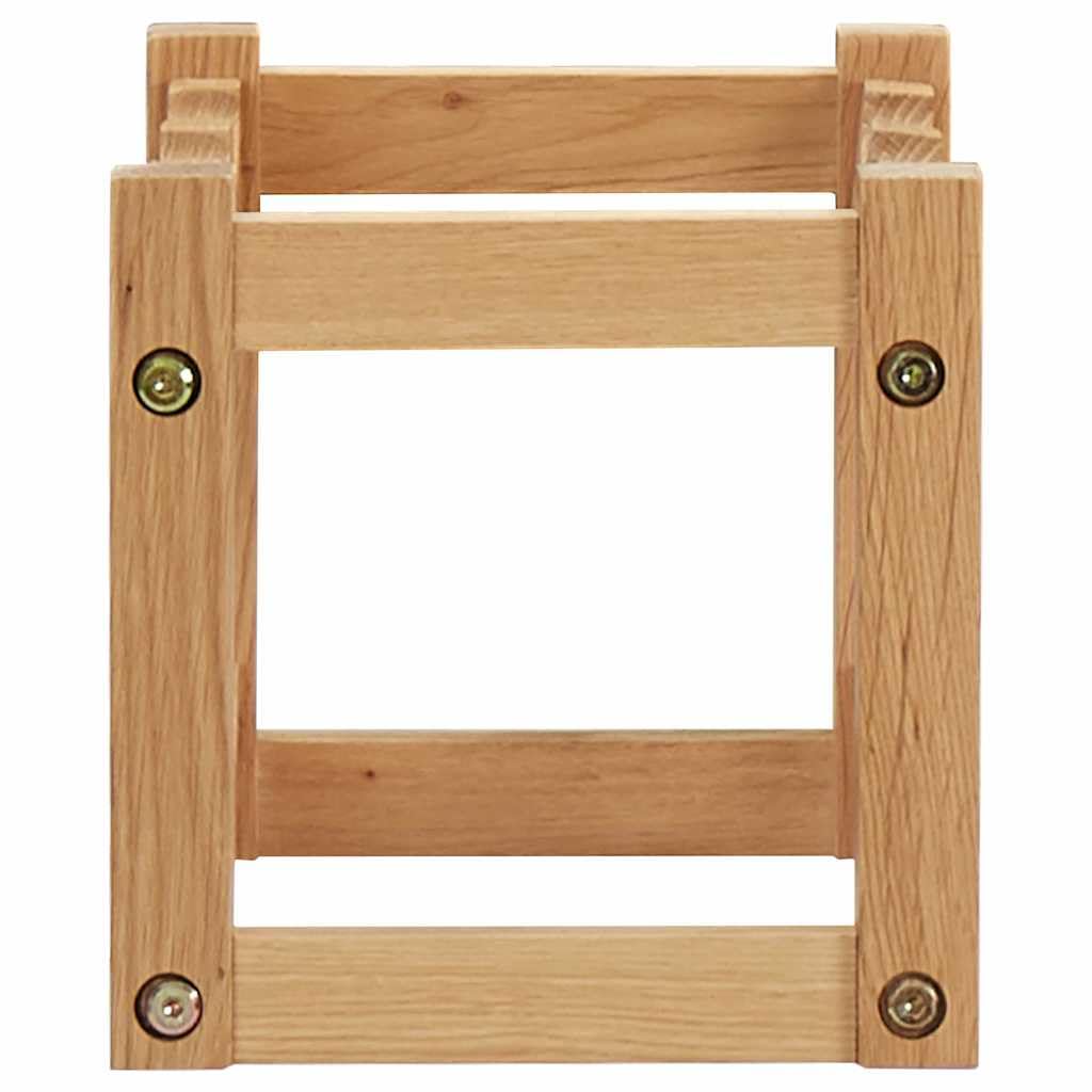 Botellero de madera maciza de roble para 6 botellas, 37 x 21 x 21 cm, estantería rústica de pie para ahorrar espacio