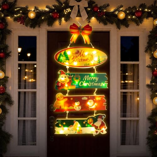 Weihnachtsbeleuchtung Außen USB, 72 LED Weihnachtsdeko Haustür...